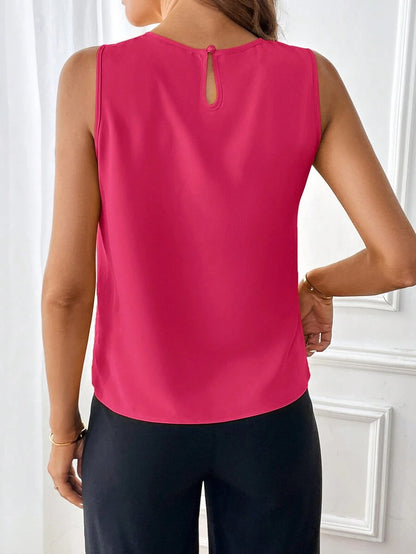 The Sola Blouse – Ärmelloses Oberteil mit Falten