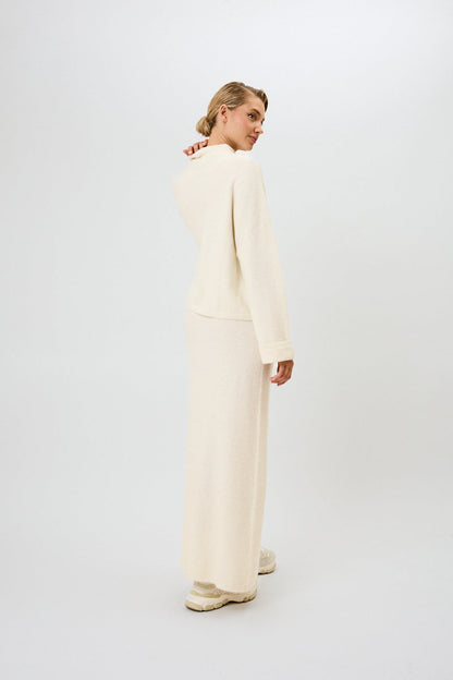 Insa Knit Skirt Off White