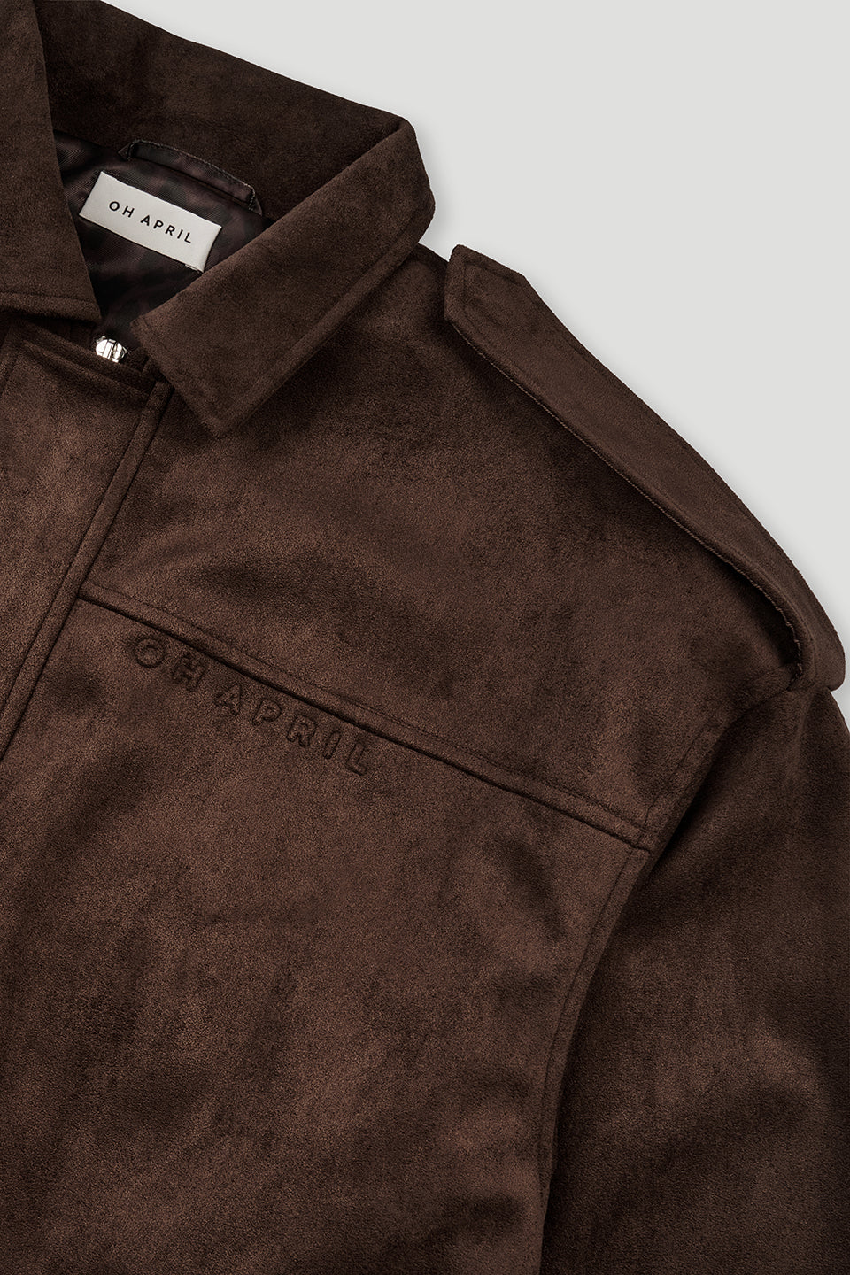 Katie Vegan Suede Leather Jacket Truffle