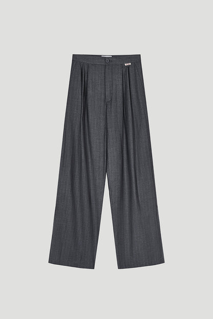 Leana Pleated Trousers Pinstripe