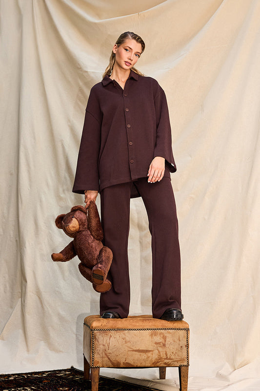 Lyle Flared Winter Pants Truffle
