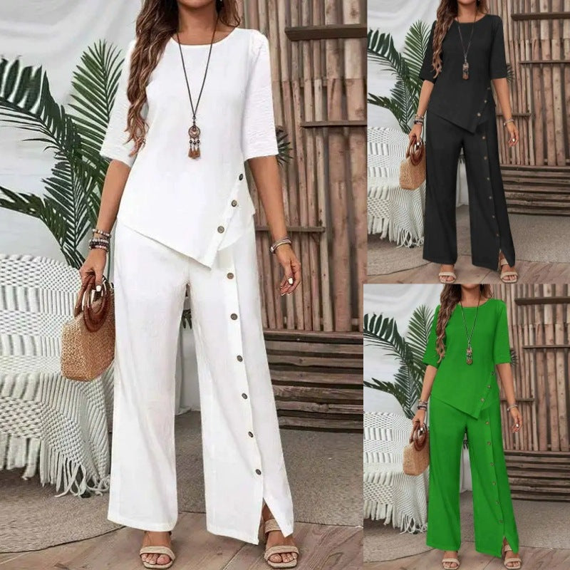 The Mira Set – Irregular Hem Two-Piece Suit