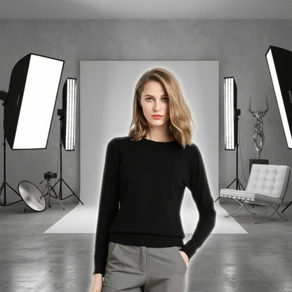 🇩🇪 Die Arwen Strickpullover – Wollmischung mit Kaschmir