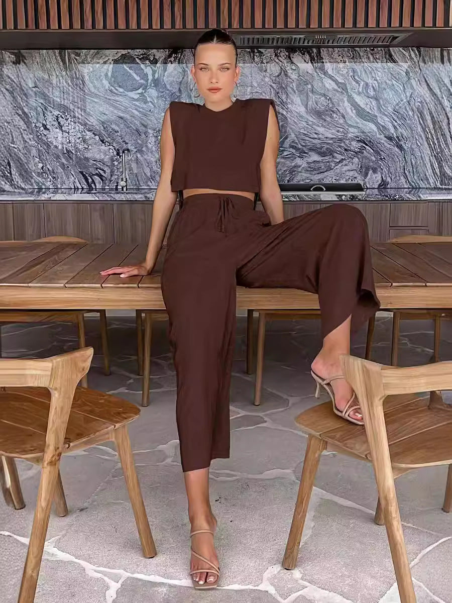 The Evana Set – Zweiteiliger Anzug aus Baumwolle und Leinen