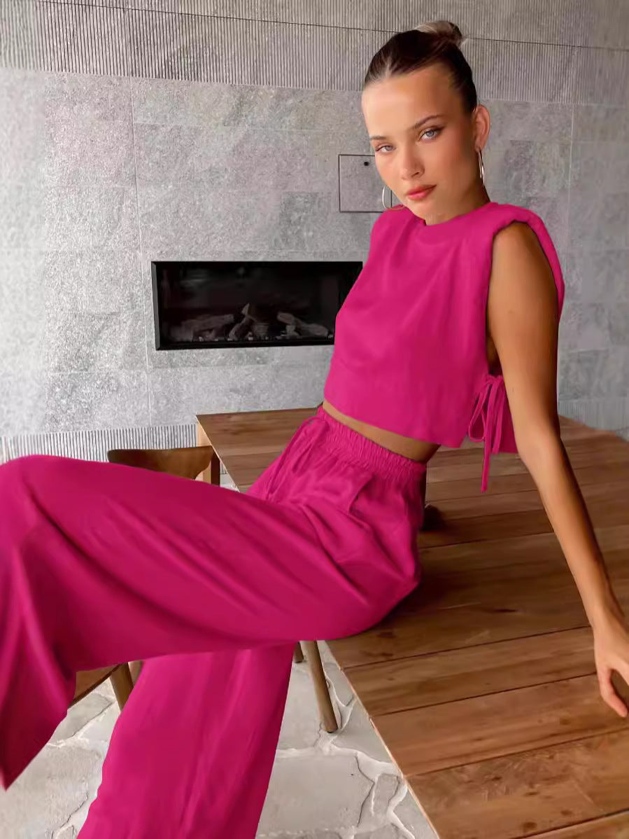 The Evana Set – Zweiteiliger Anzug aus Baumwolle und Leinen