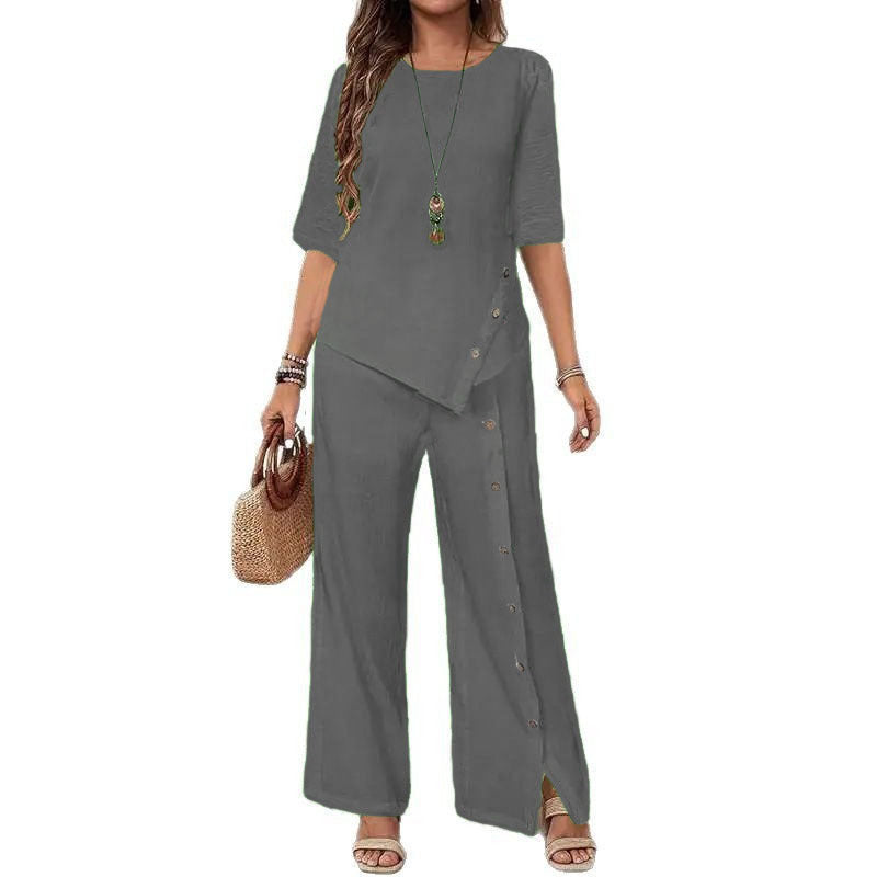 The Mira Set – Irregular Hem Two-Piece Suit