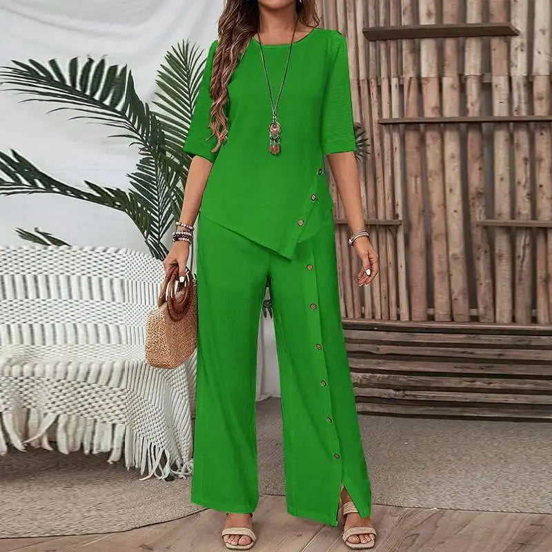 The Mira Set – Irregular Hem Two-Piece Suit