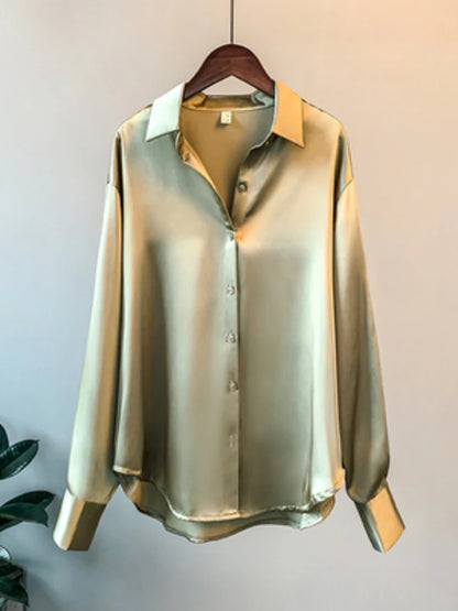The Elara Silk| Women's Vintage-Inspired Silk Shirt