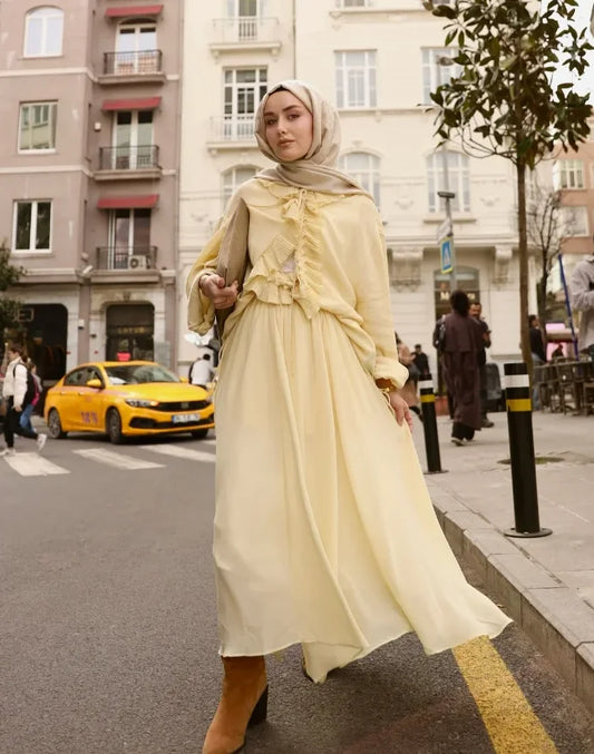 The Elara Set – Two-Piece Ruffle Top & Skirt