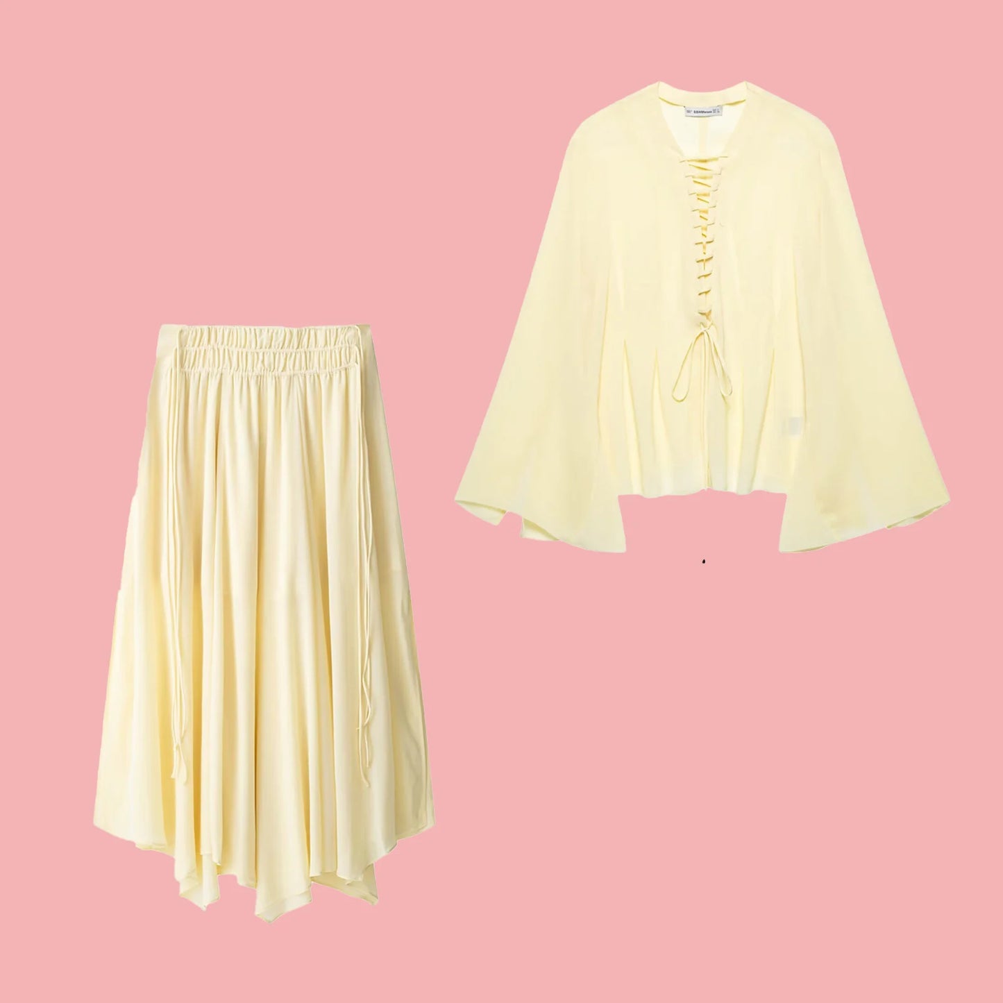 The Elara Set – Two-Piece Ruffle Top & Skirt